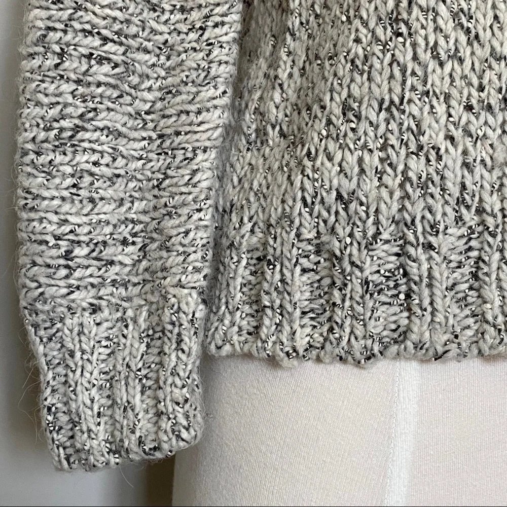 J.Crew Sweater Gray Marled Drop Shoulder Sweater, XS